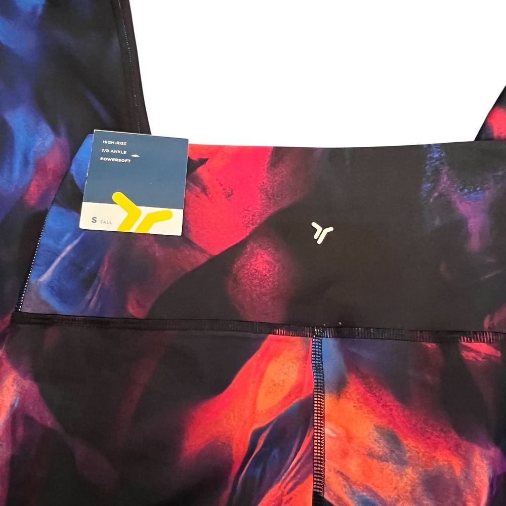 Old Navy Powersoft High-Rise 7/8 Ankle Leggings Small Tall Abstract Flame‎ Print - Picture 9 of 9